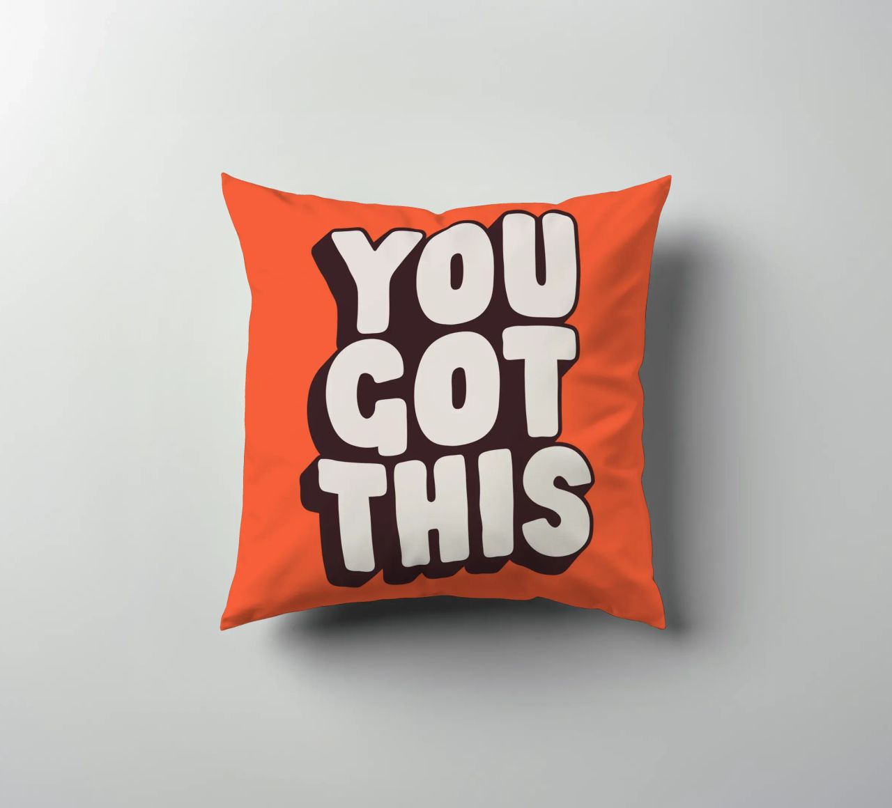 Impression Typographique Motivationnelle Noir Blanc Rouge coussin de THE MOTIVATED TYPE