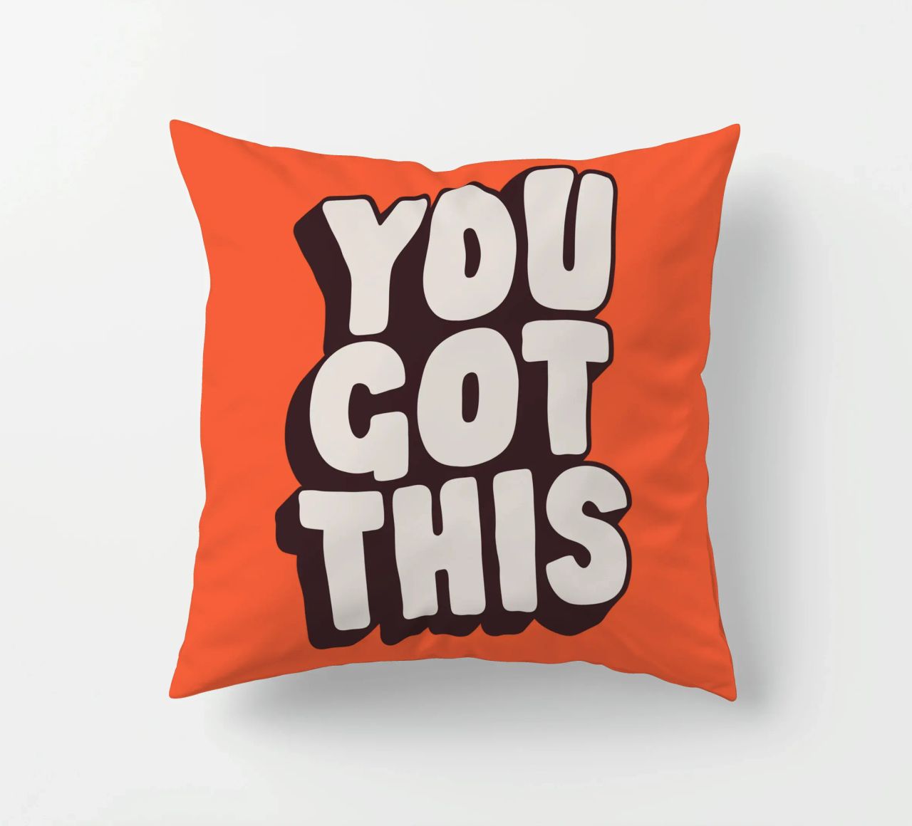 Impression Typographique Motivationnelle Noir Blanc Rouge coussin de THE MOTIVATED TYPE