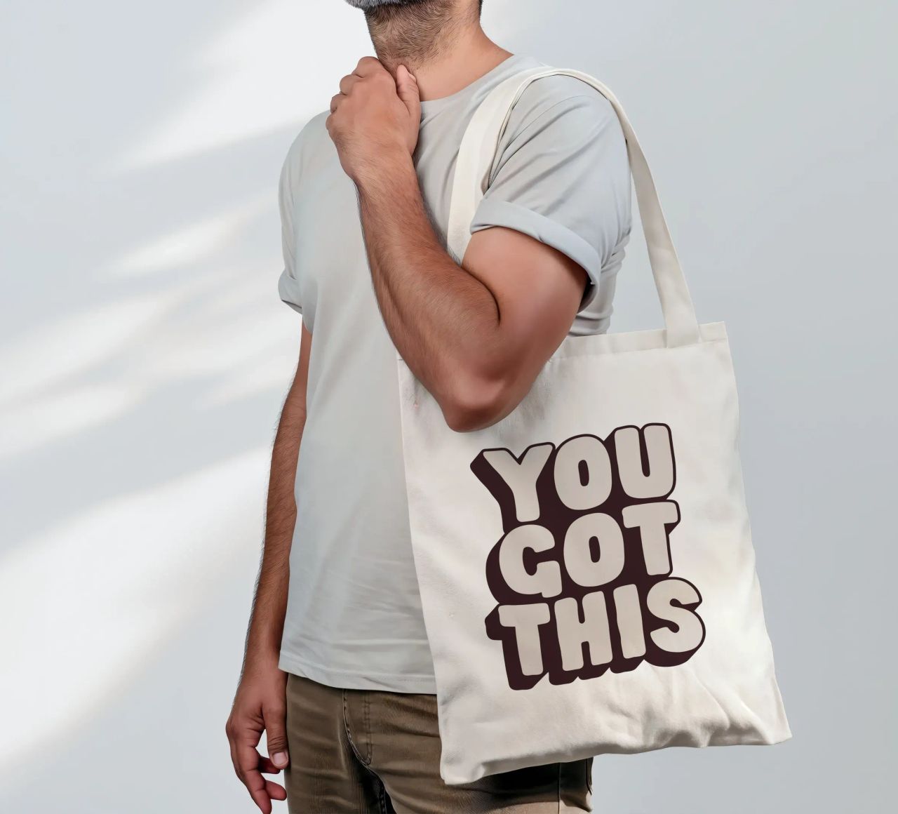 Impression Typographique Motivationnelle Noir Blanc Rouge tote bag de THE MOTIVATED TYPE