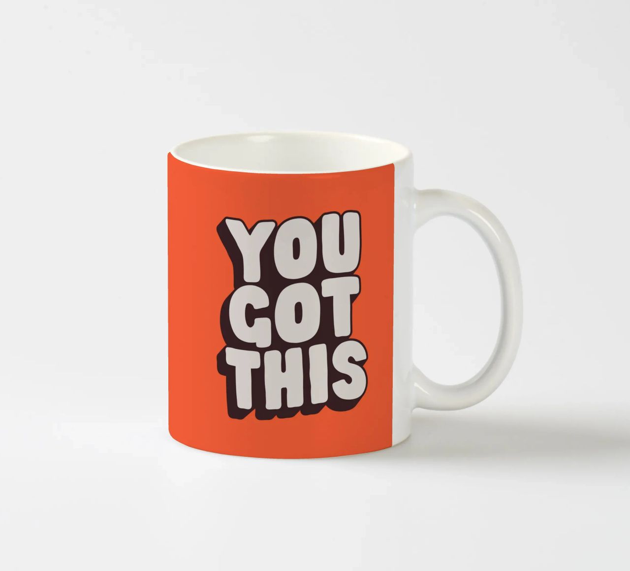 Impression Typographique Motivationnelle Noir Blanc Rouge mug en céramique de THE MOTIVATED TYPE