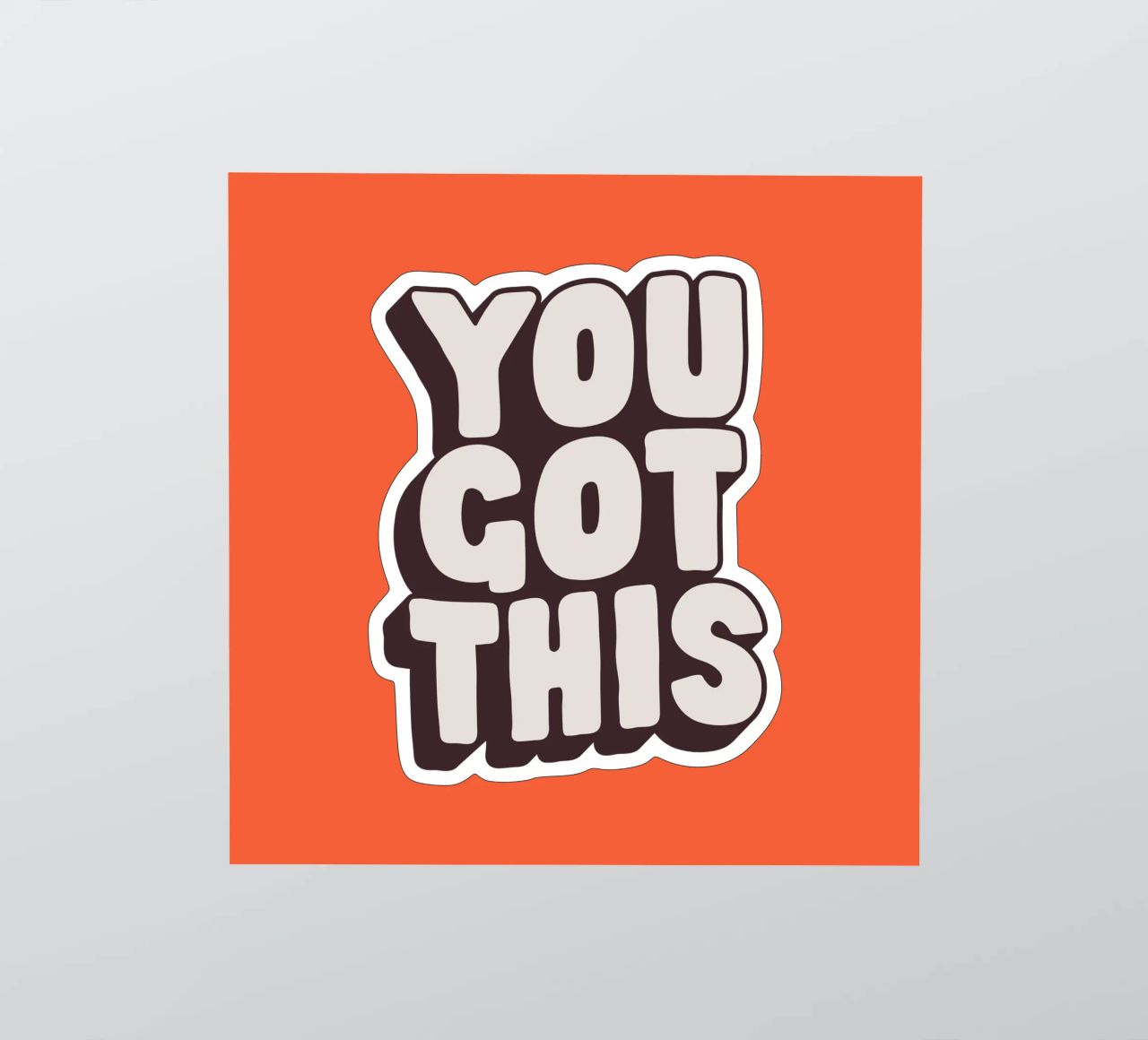 Impression Typographique Motivationnelle Noir Blanc Rouge autocollant de THE MOTIVATED TYPE