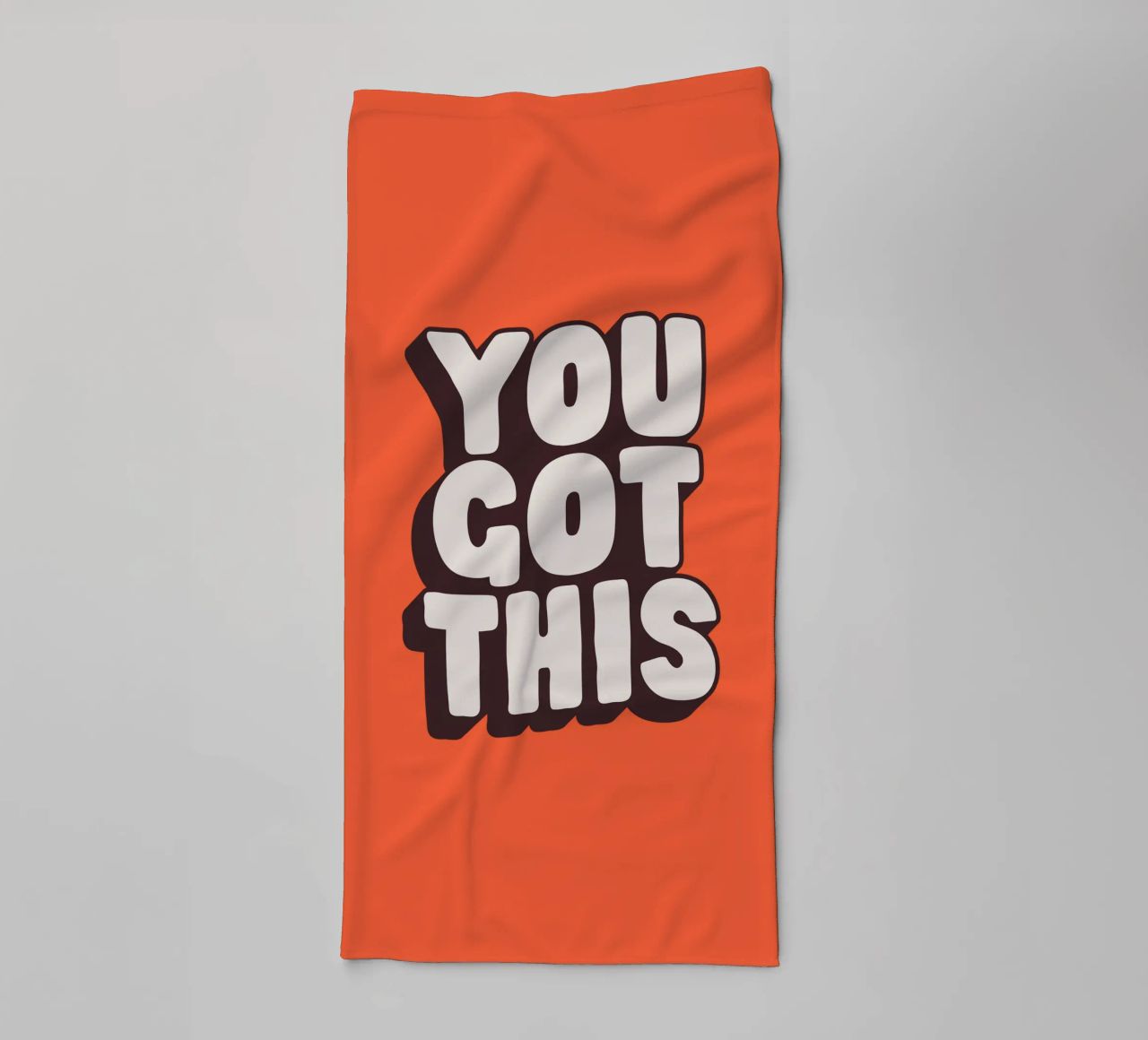 Impression Typographique Motivationnelle Noir Blanc Rouge serviette de bain de THE MOTIVATED TYPE