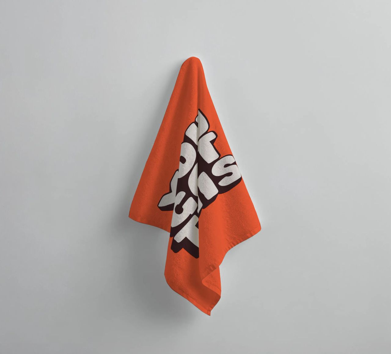 Impression Typographique Motivationnelle Noir Blanc Rouge serviette de bain de THE MOTIVATED TYPE