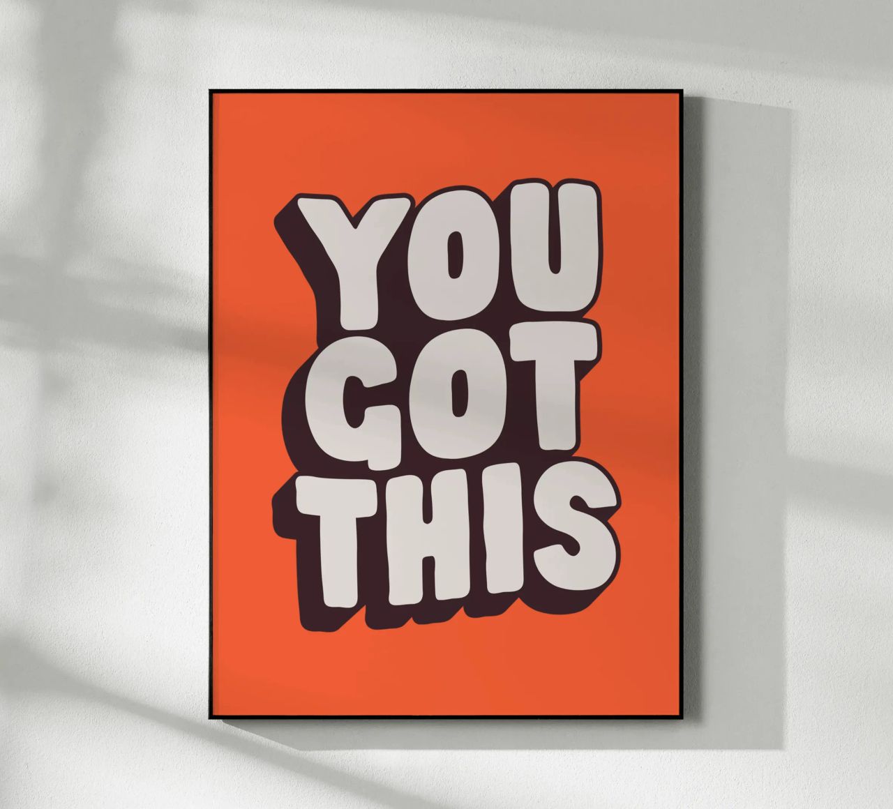 Impression Typographique Motivationnelle Noir Blanc Rouge plexiglas de THE MOTIVATED TYPE