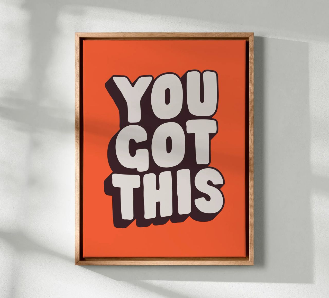 Impression Typographique Motivationnelle Noir Blanc Rouge toile de THE MOTIVATED TYPE