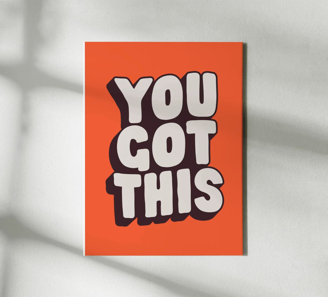Impression Typographique Motivationnelle Noir Blanc Rouge toile de THE MOTIVATED TYPE