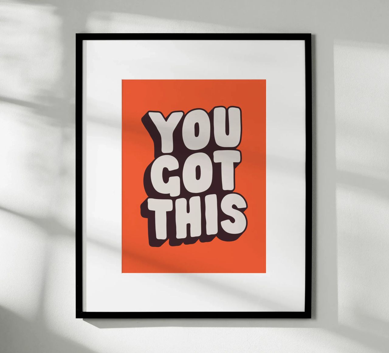 Impression Typographique Motivationnelle Noir Blanc Rouge poster de THE MOTIVATED TYPE
