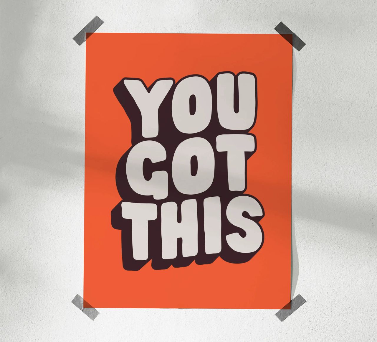 Impression Typographique Motivationnelle Noir Blanc Rouge poster de THE MOTIVATED TYPE