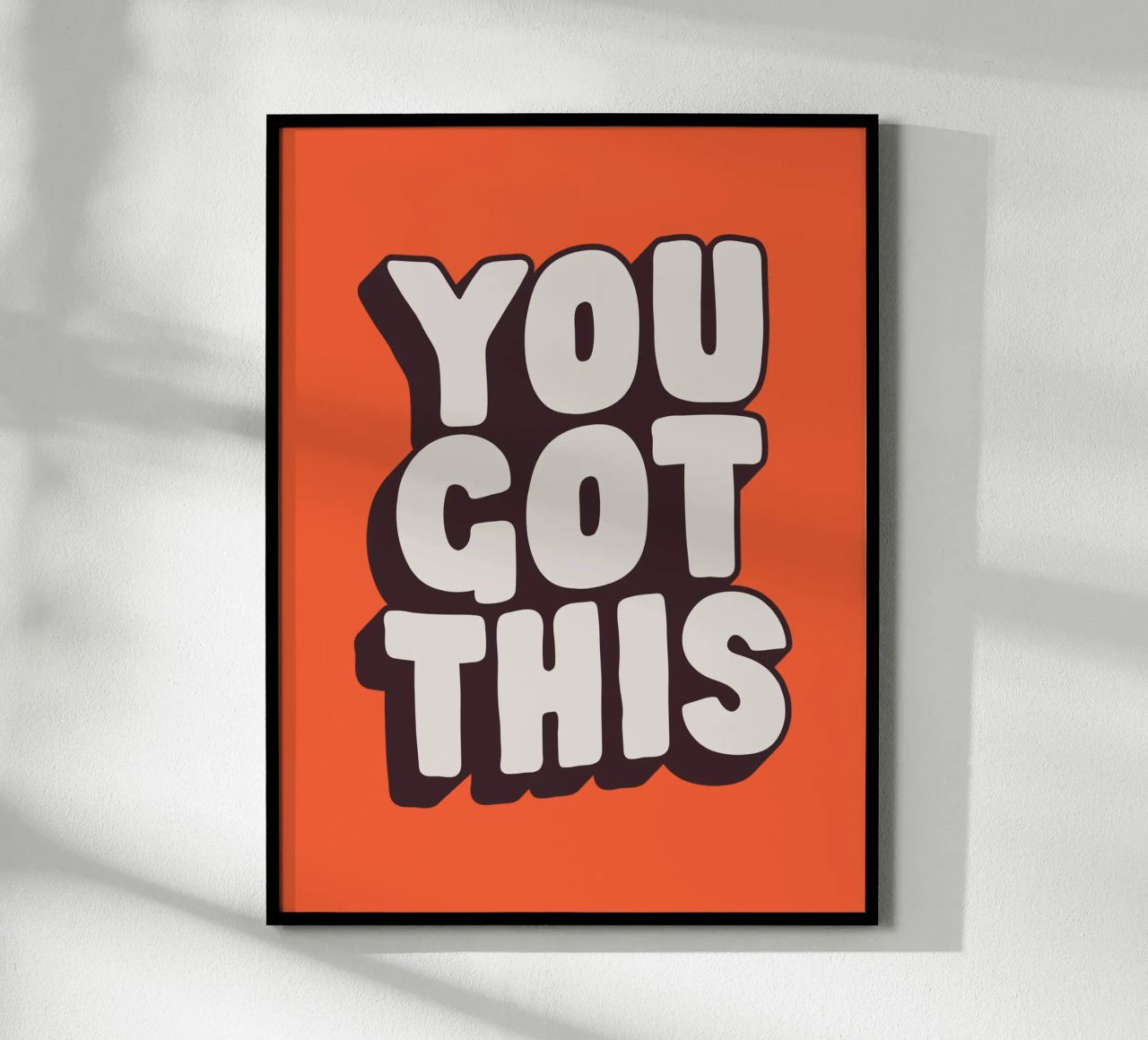 Impression Typographique Motivationnelle Noir Blanc Rouge poster de THE MOTIVATED TYPE