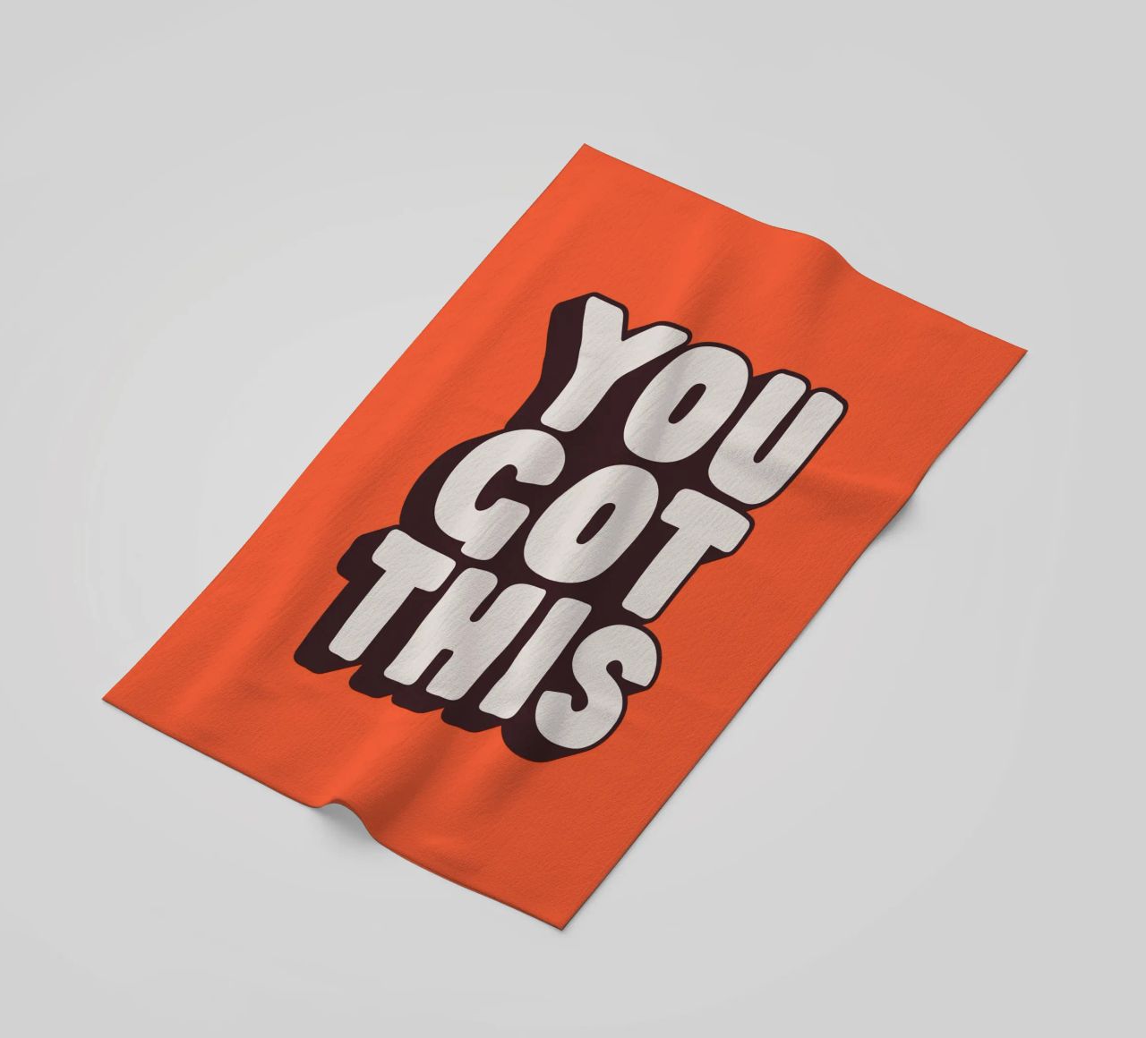 Impression Typographique Motivationnelle Noir Blanc Rouge serviette de plage de THE MOTIVATED TYPE