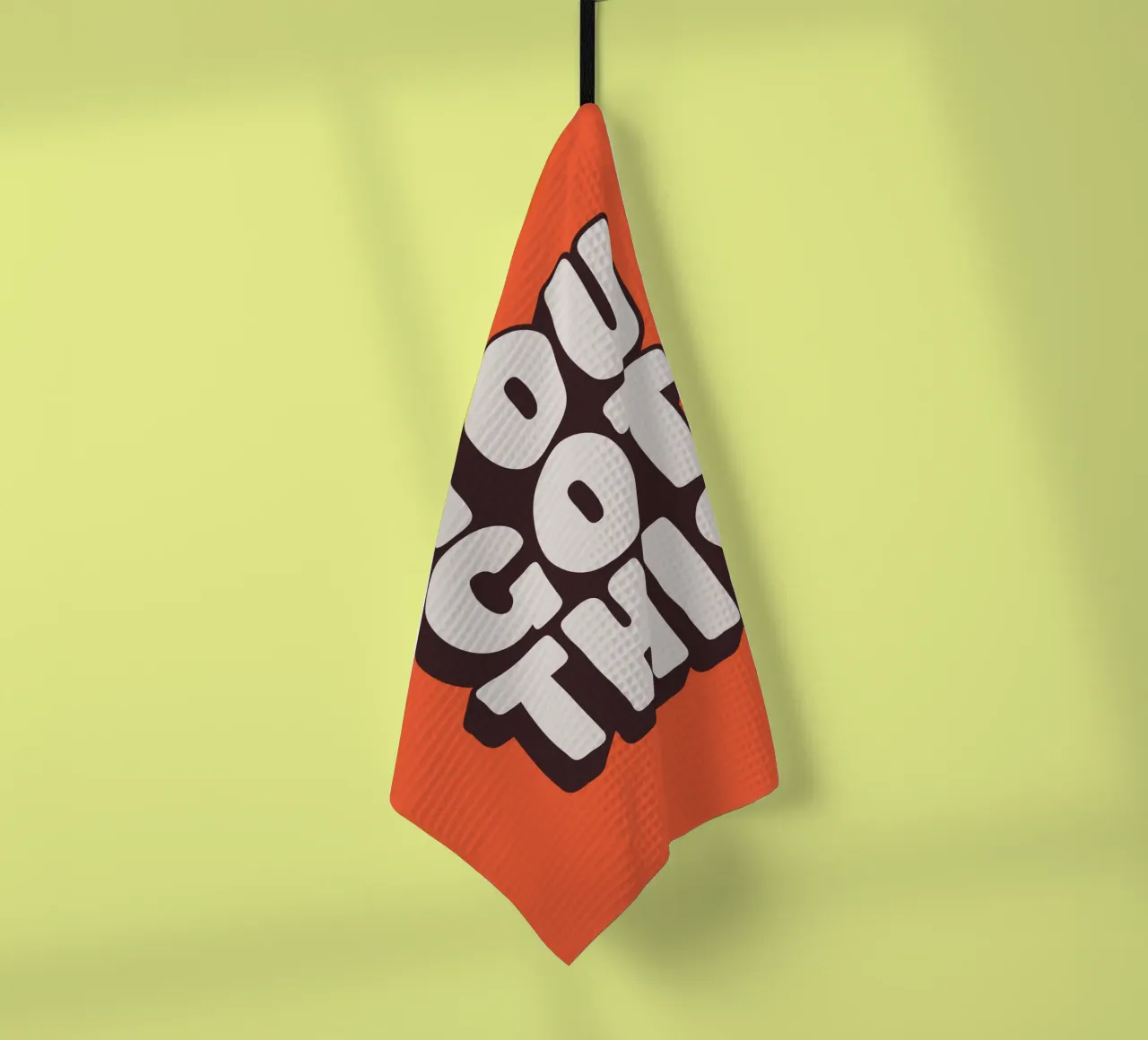 You Got This Stampa tipografica motivazionale nero bianco rosso canovaccio da cucina da THE MOTIVATED TYPE