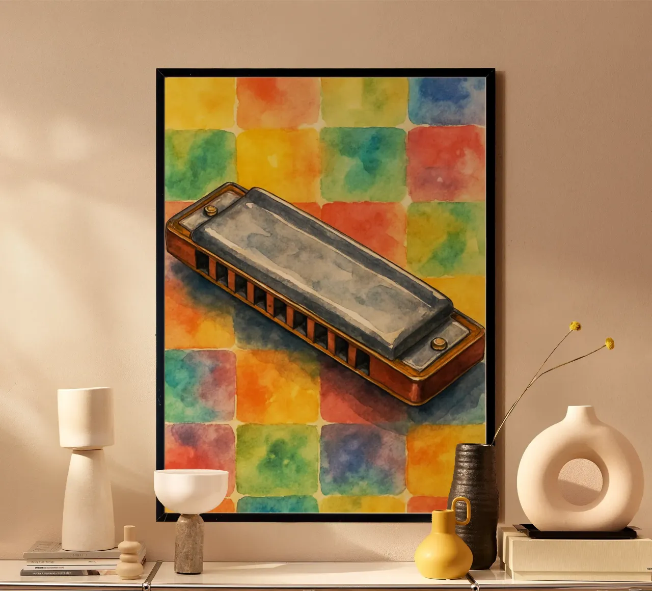 Mundharmonika Phantasie Malerei Zeichnung Kunst Poster von the gendels