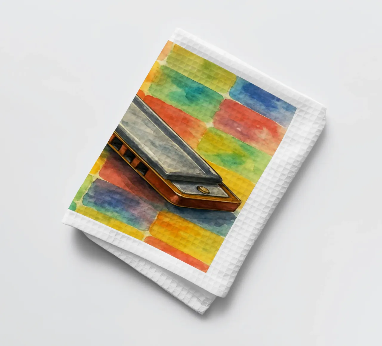 Harmonica verbeelding schilderij tekening kunst theedoek van the gendels