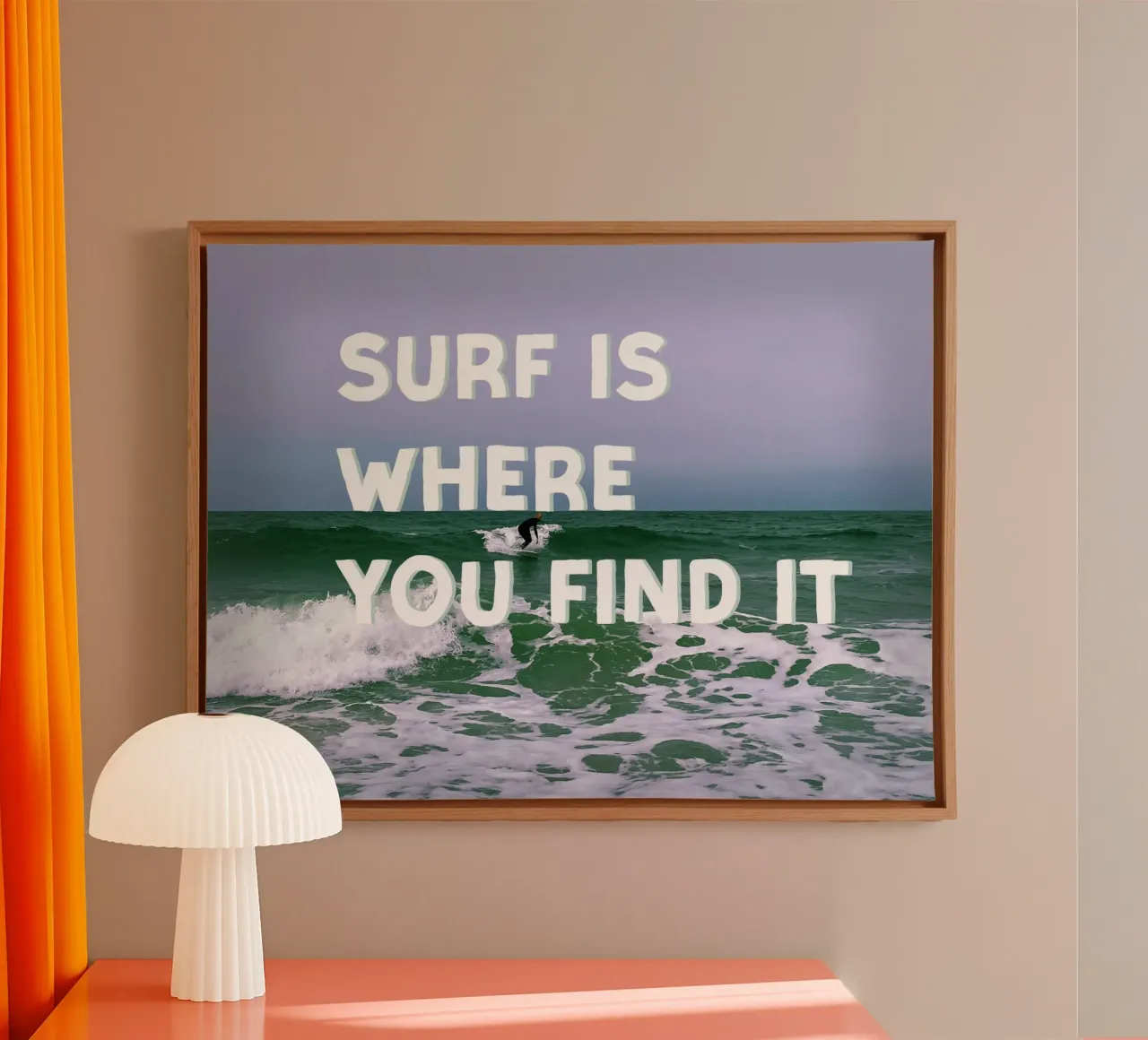 Surf is where you find it tela da Nordic Vibes