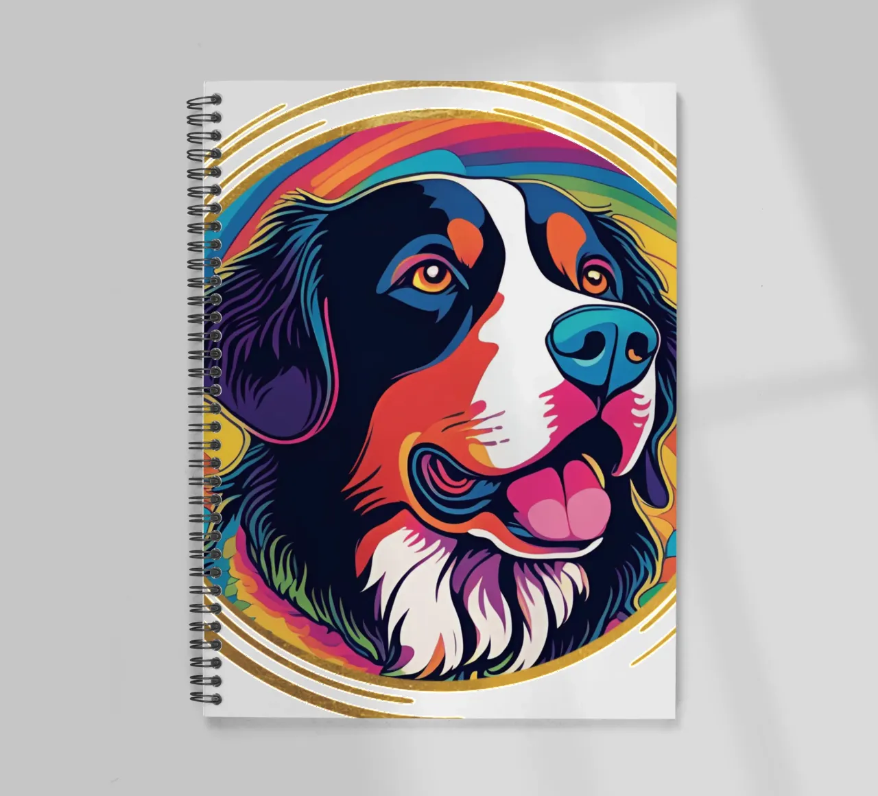 Bernersennen in Bunt #39 spiral notebook by Yumis.Beargang.and.Me