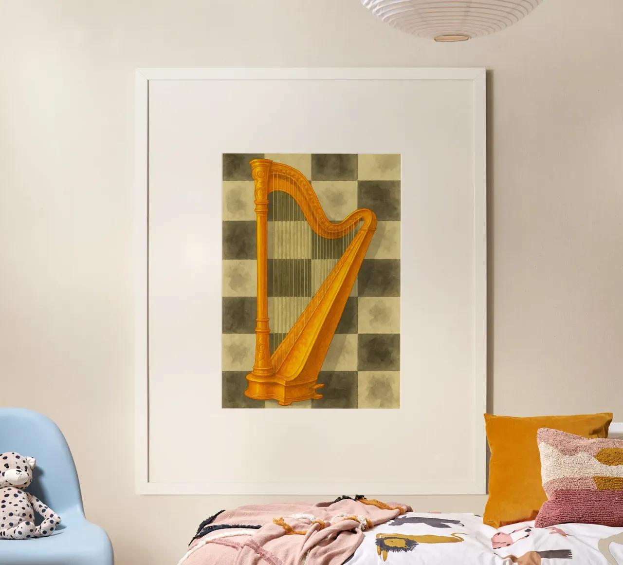 Harfe Phantasie Malerei Zeichnung Kunst Poster von the gendels