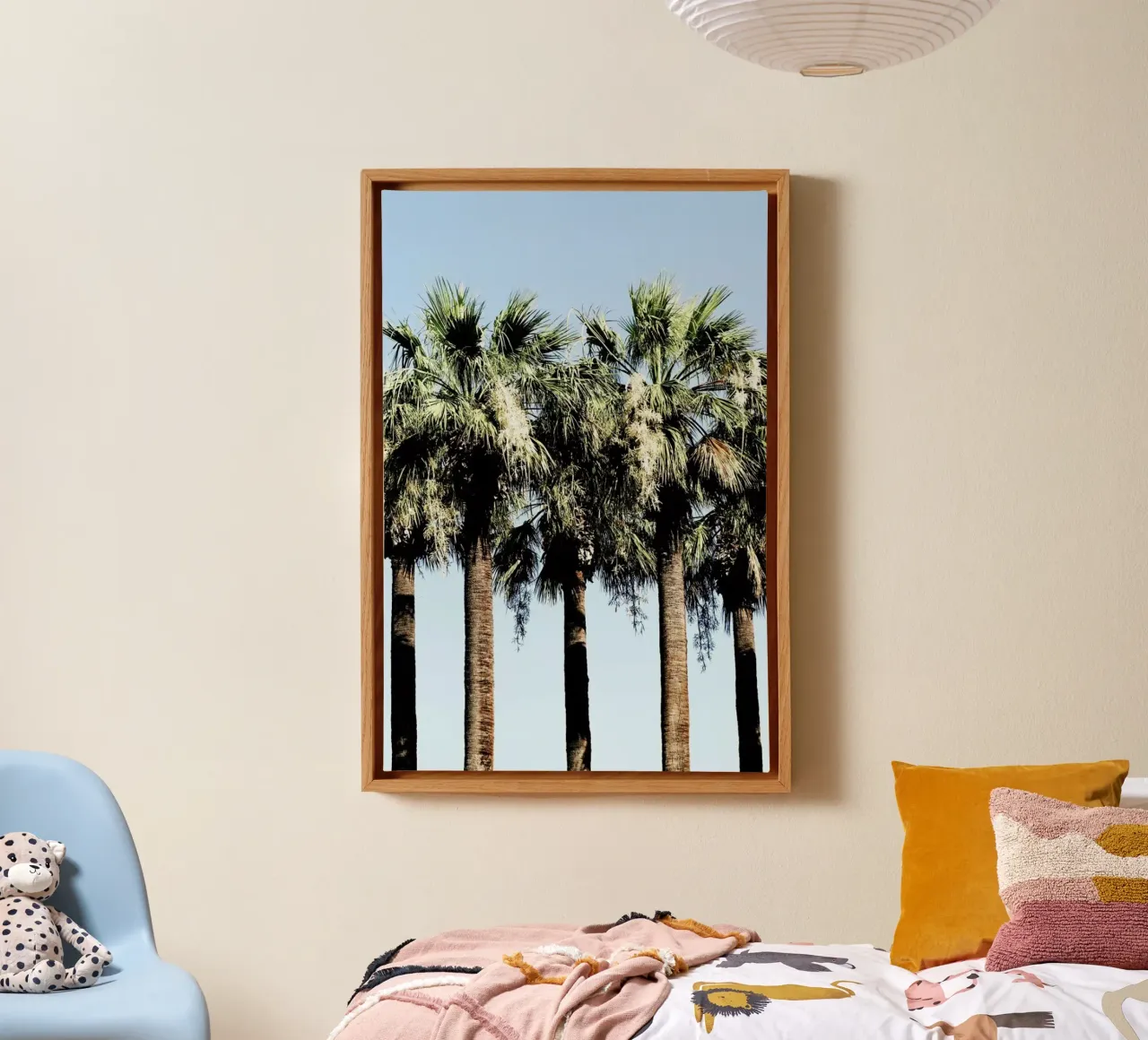 Geoffs Palm Trees tela con Cornice a cassetta da Babett Schultze