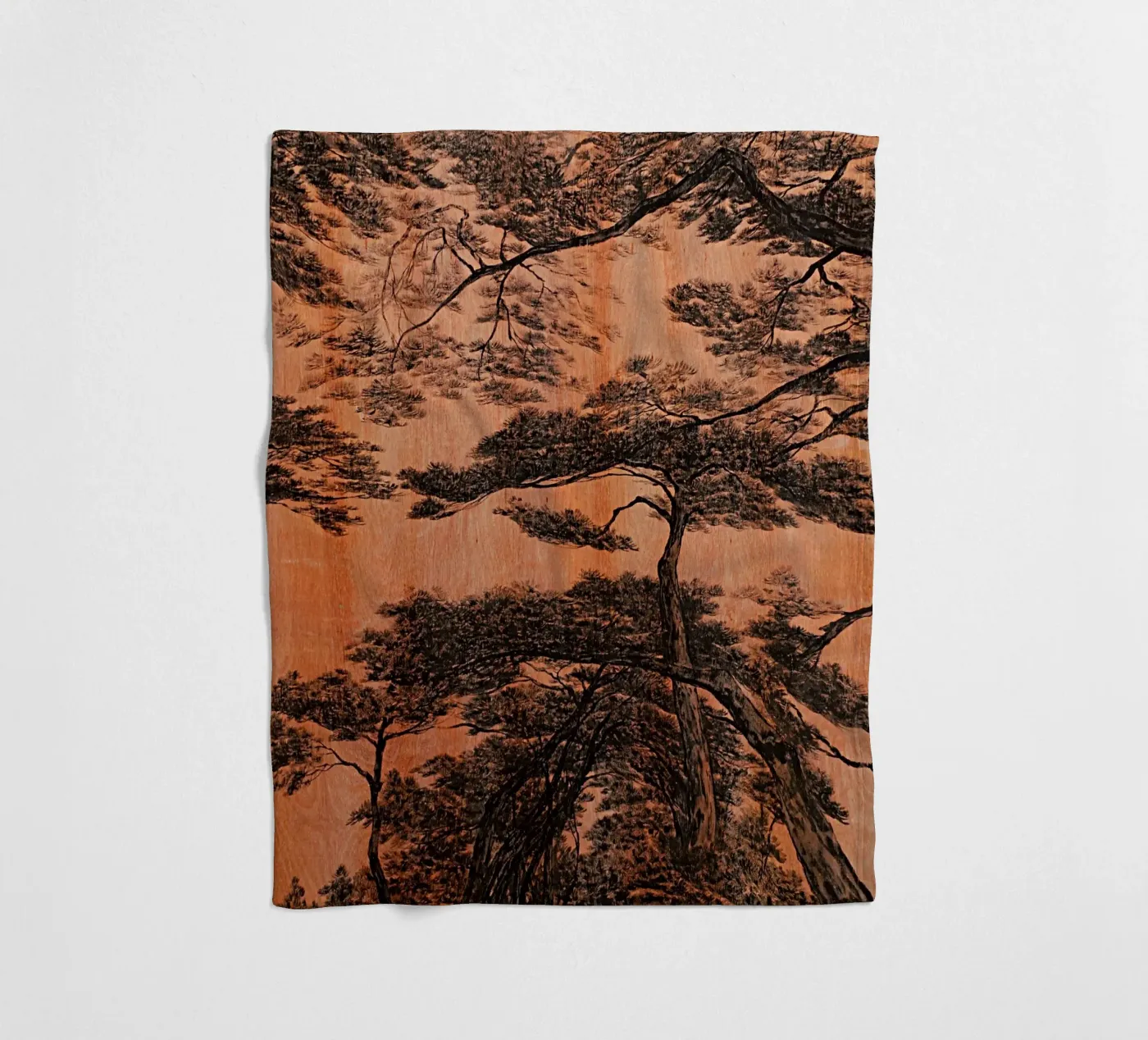pine forest fleece blanket by Soyoung Kwon