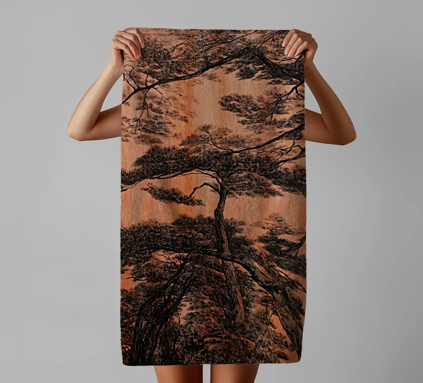pine forest towel by Soyoung Kwon