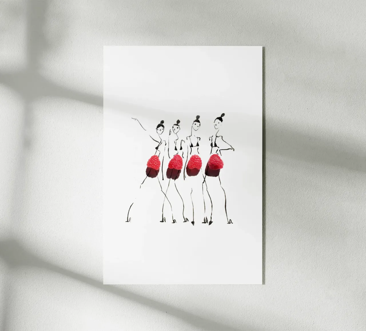 Raspberries on Parade plexiglas de Gretchen Roehrs