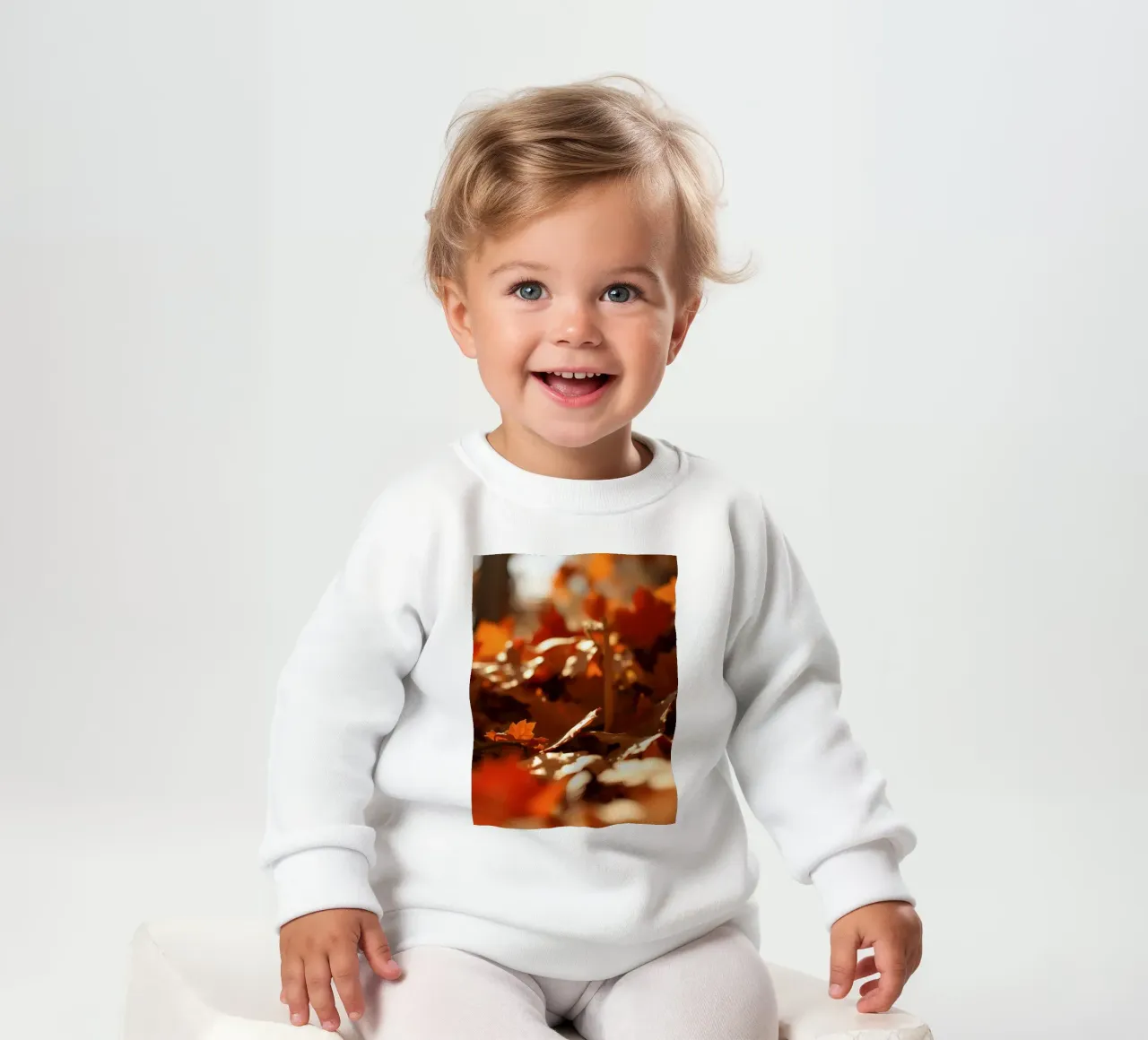 las hojas de otoño cubren el suelo de un parque tranquilo sudadera de bebé de DesignDoodle