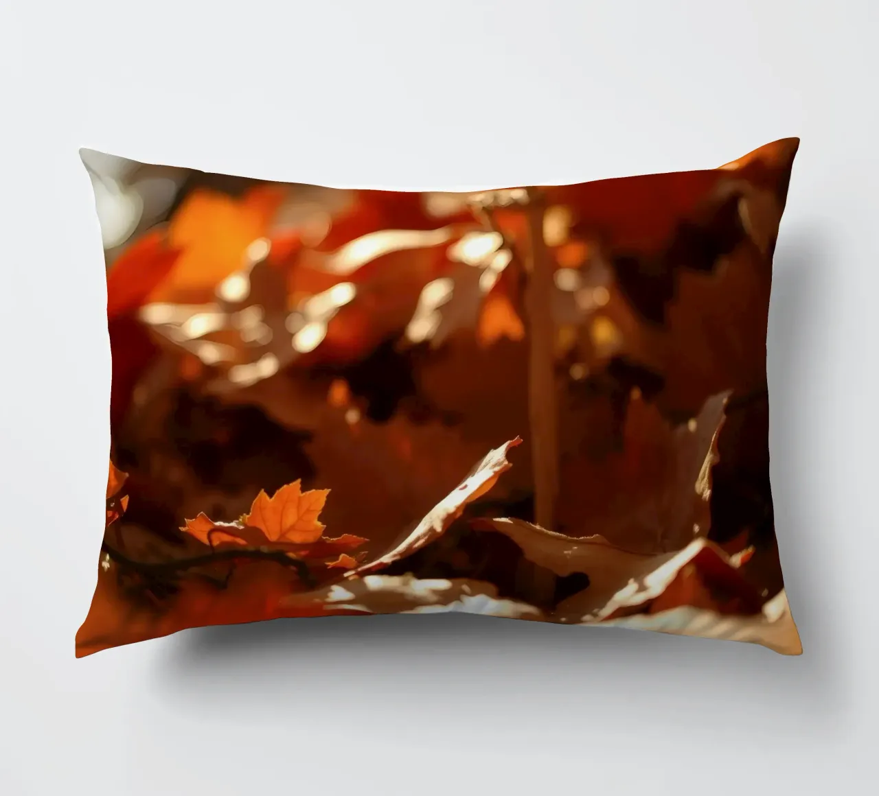 le foglie d'autunno ricoprono il terreno in un parco tranquillo cuscino da DesignDoodle