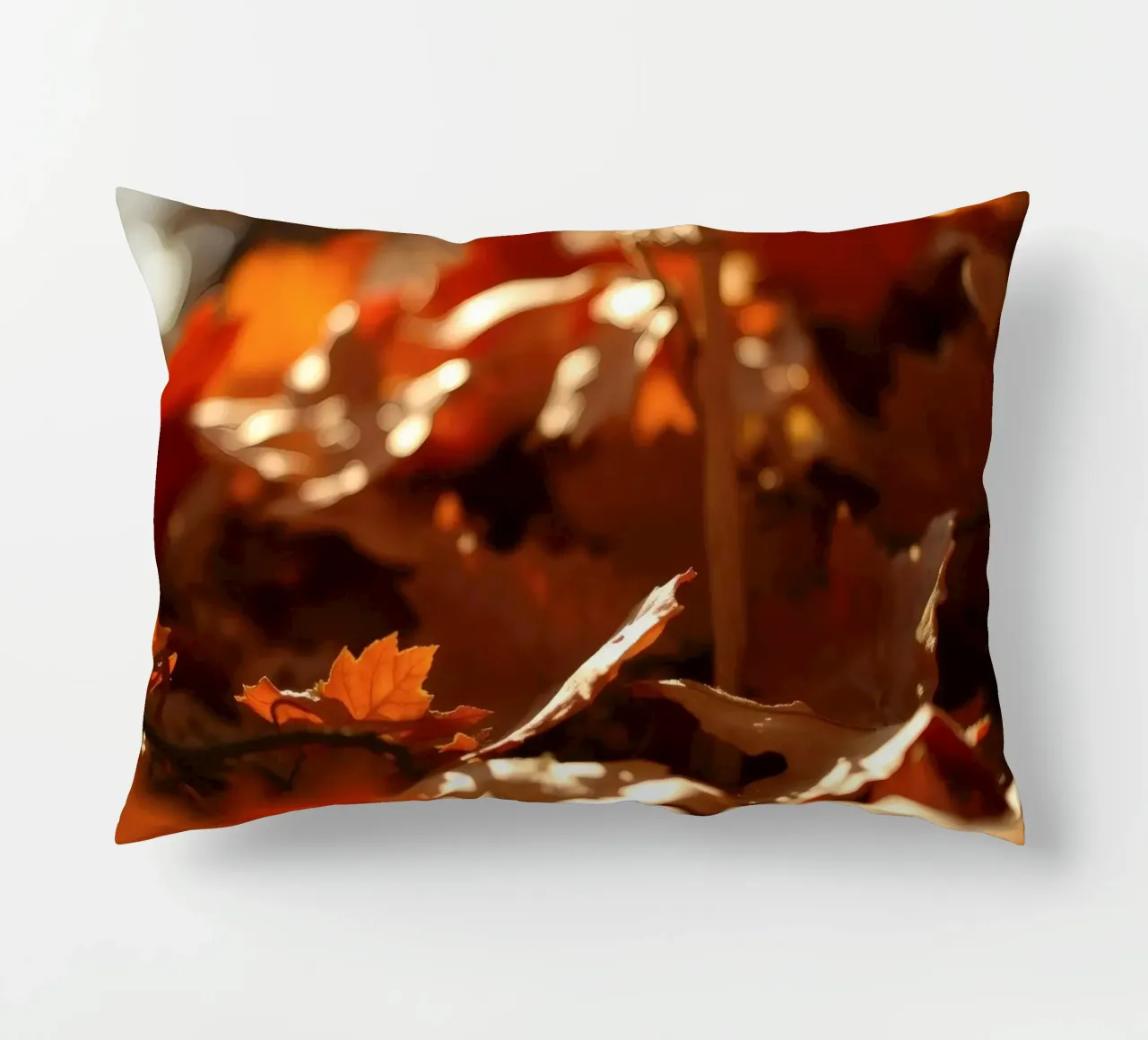 le foglie d'autunno ricoprono il terreno in un parco tranquillo cuscino da DesignDoodle