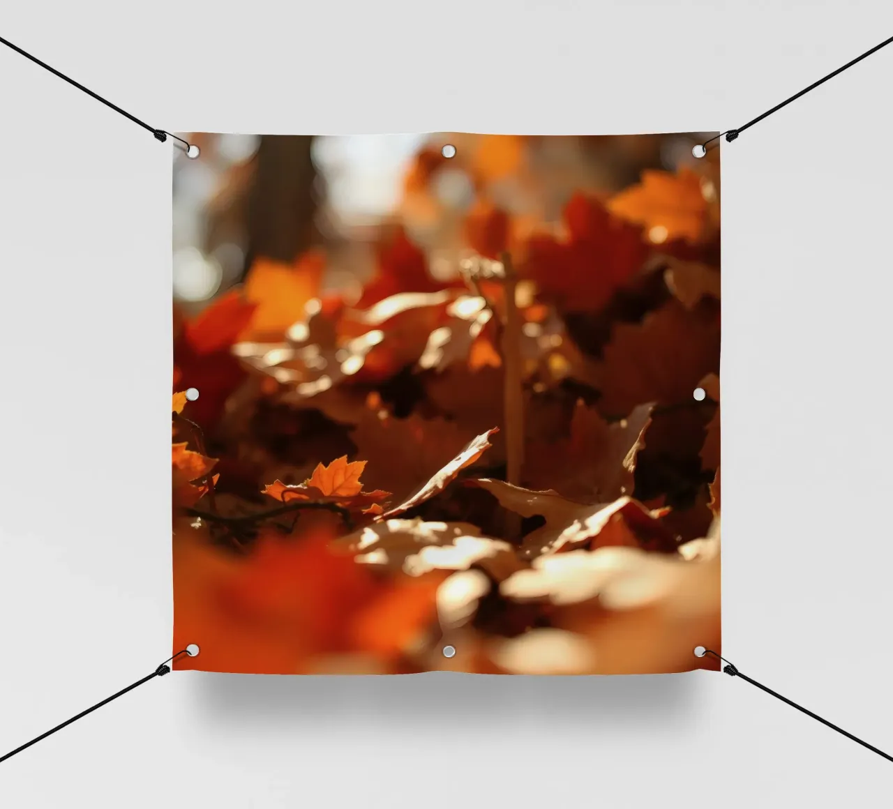 le foglie d'autunno ricoprono il terreno in un parco tranquillo telo in pvc da DesignDoodle