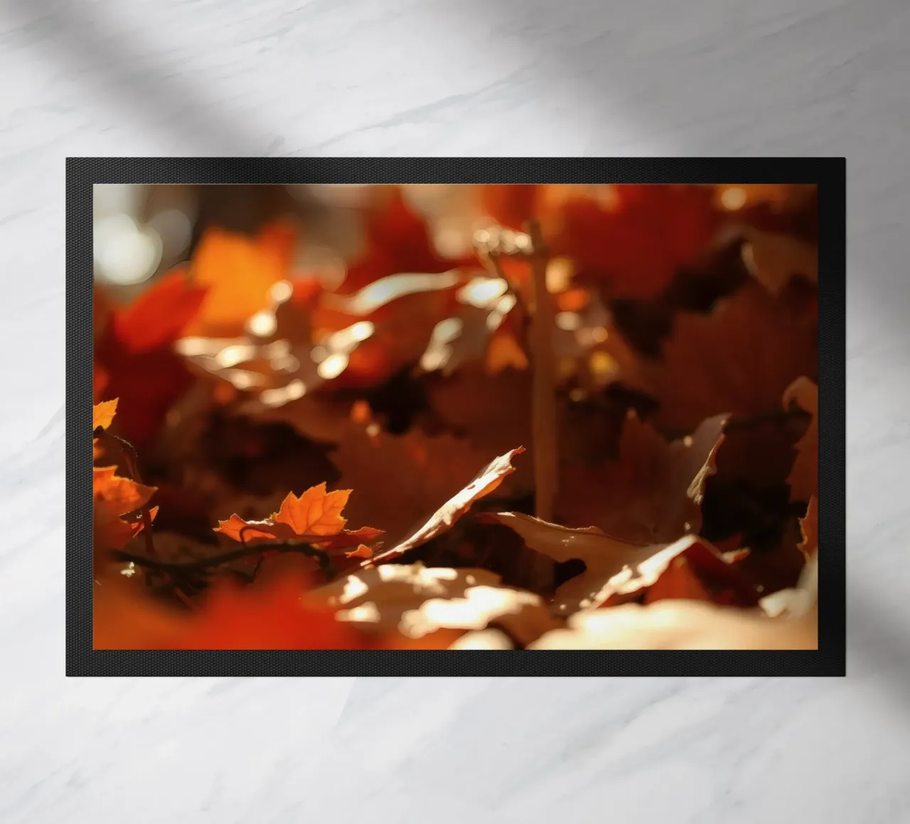 le foglie d'autunno ricoprono il terreno in un parco tranquillo zerbino da DesignDoodle