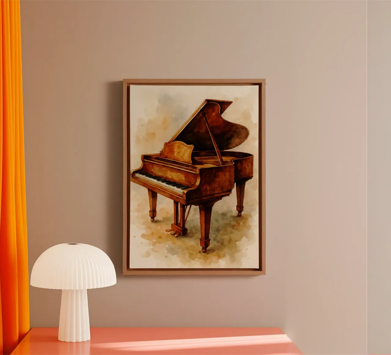 pianoforte immaginazione pittura disegno arte tela con Cornice a cassetta da the gendels