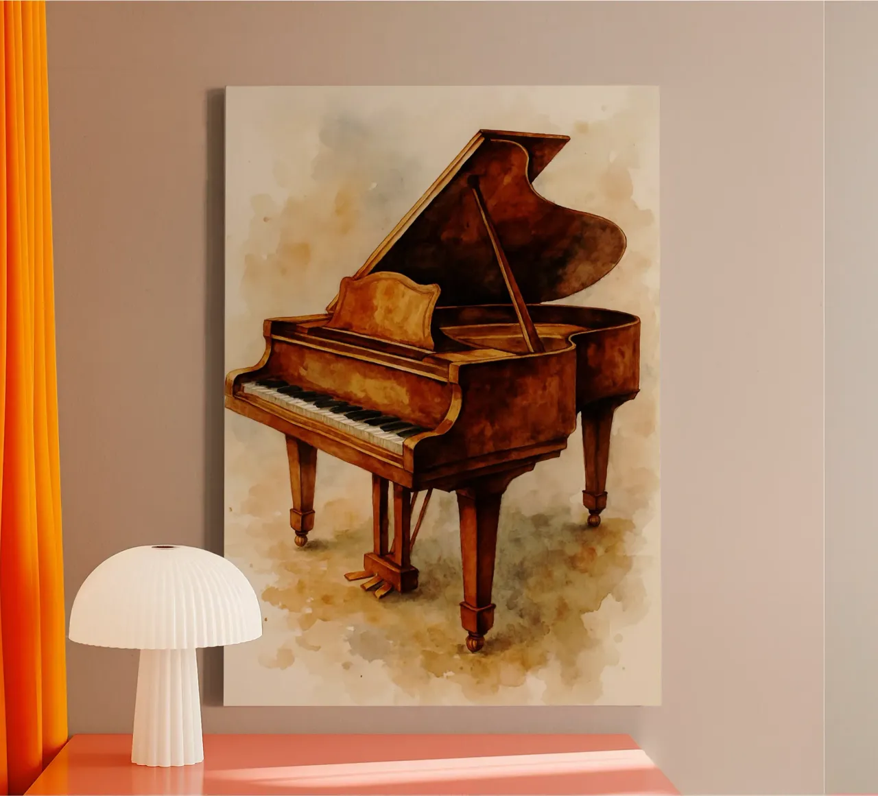 pianoforte immaginazione pittura disegno arte tela con Cornice a cassetta da the gendels