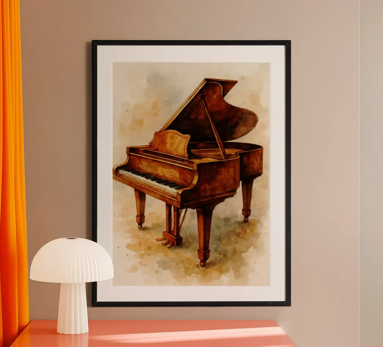 pianoforte immaginazione pittura disegno arte poster da the gendels