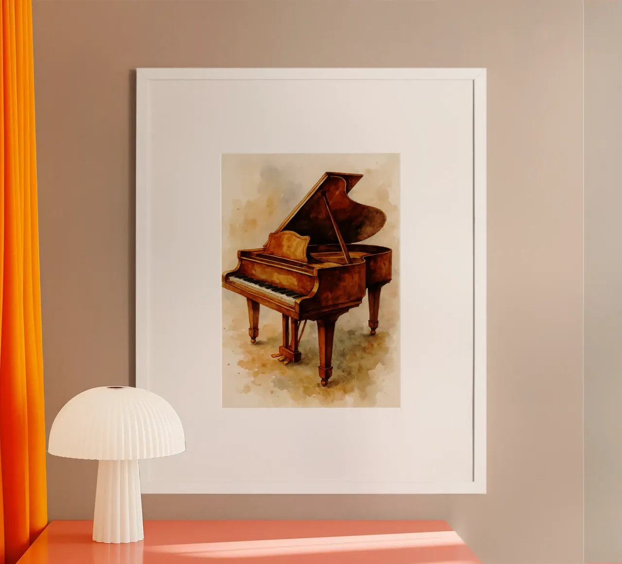 pianoforte immaginazione pittura disegno arte poster da the gendels