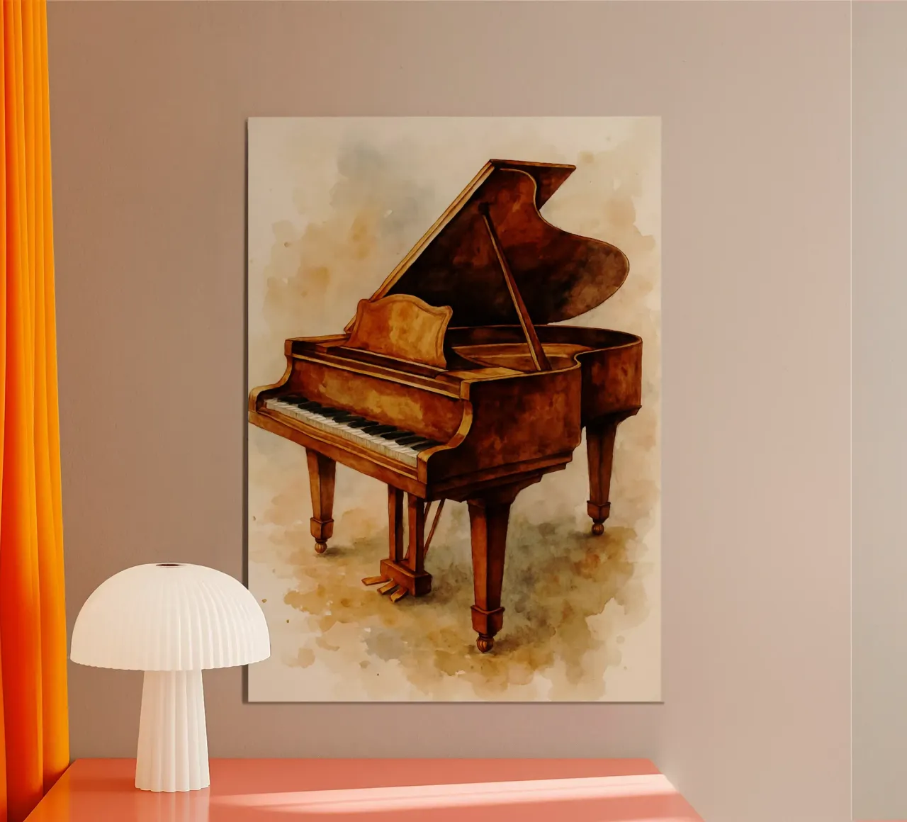 pianoforte immaginazione pittura disegno arte poster da the gendels