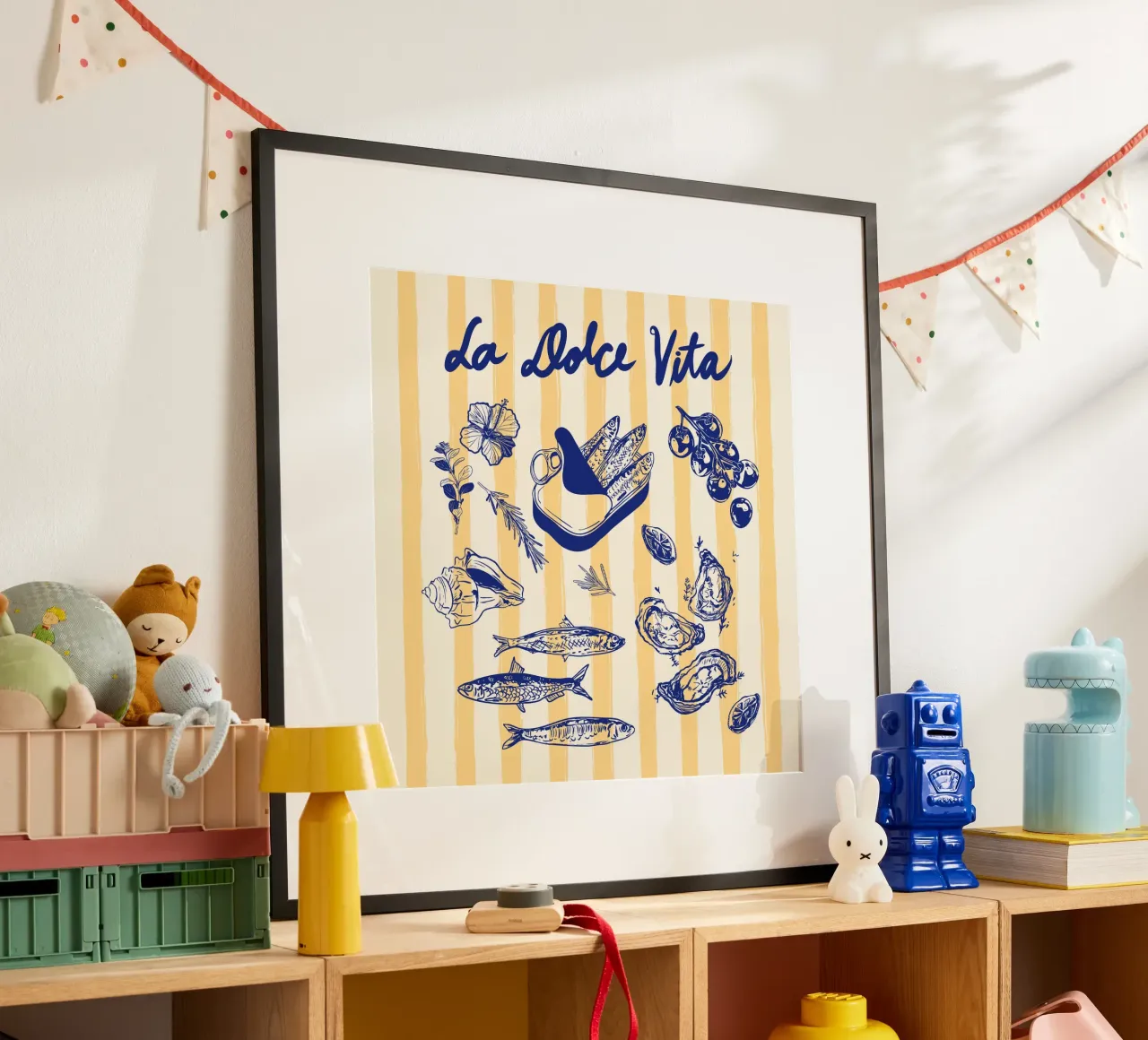 La Dolce Vita - Sardine e frutti di mare della costa d'epoca poster da EDMPROJECT