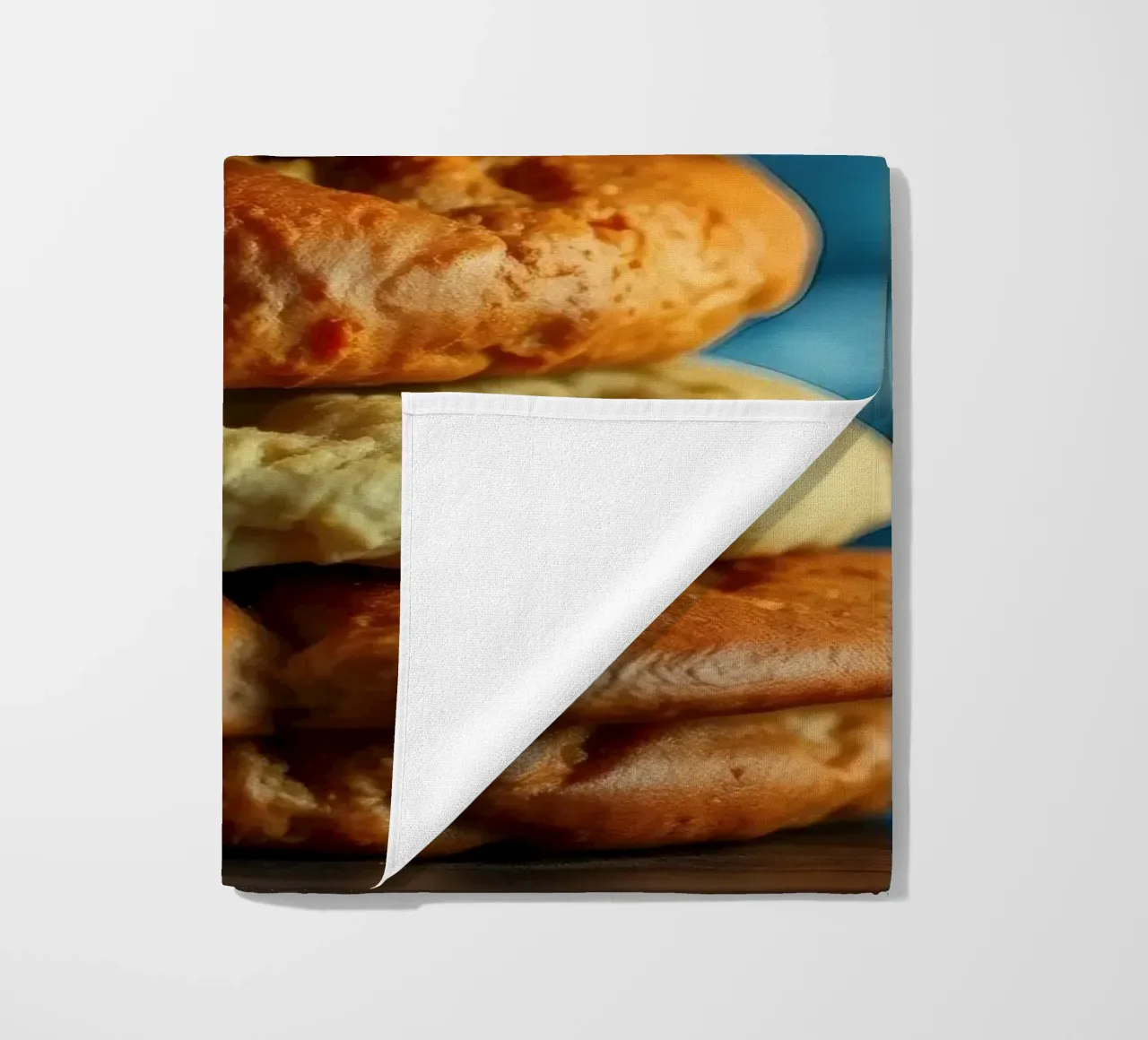 Stack of gourmet cookies against a cosmic background beach towel by DesignDoodle