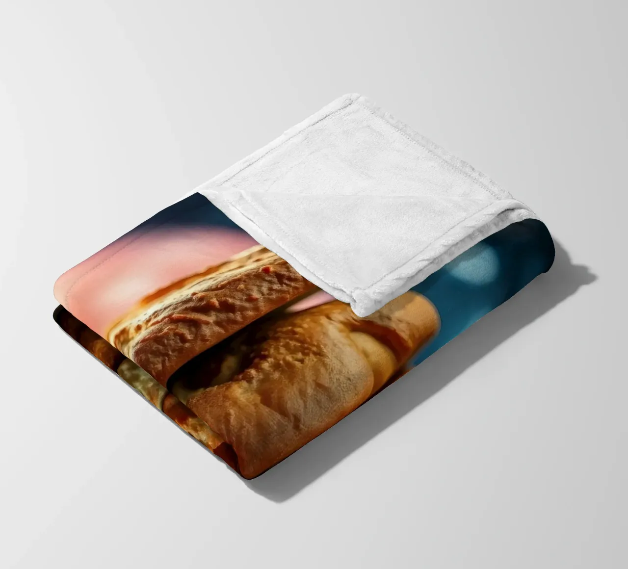 Stack of gourmet cookies against a cosmic background fleece blanket by DesignDoodle