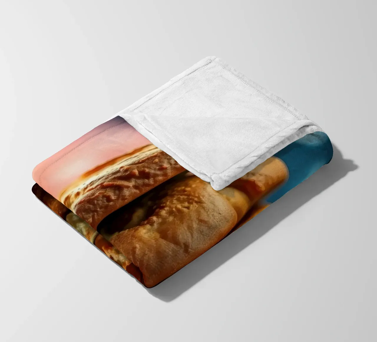 Stack of gourmet cookies against a cosmic background fleece blanket by DesignDoodle
