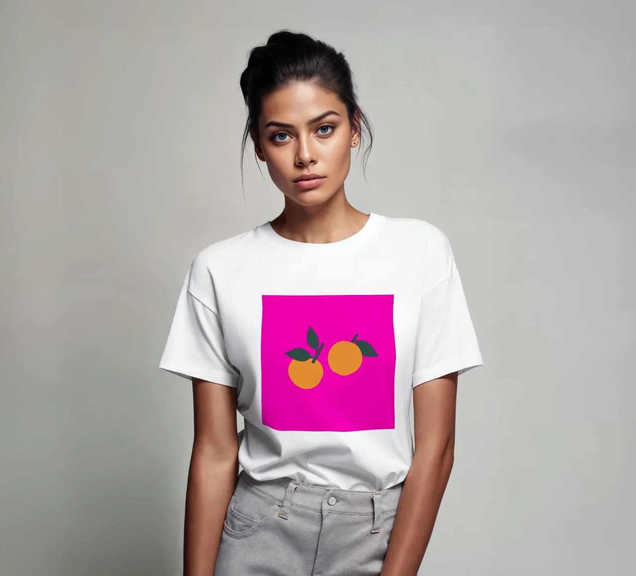 Orangen big t-shirt by Iris Knabenschuh Design