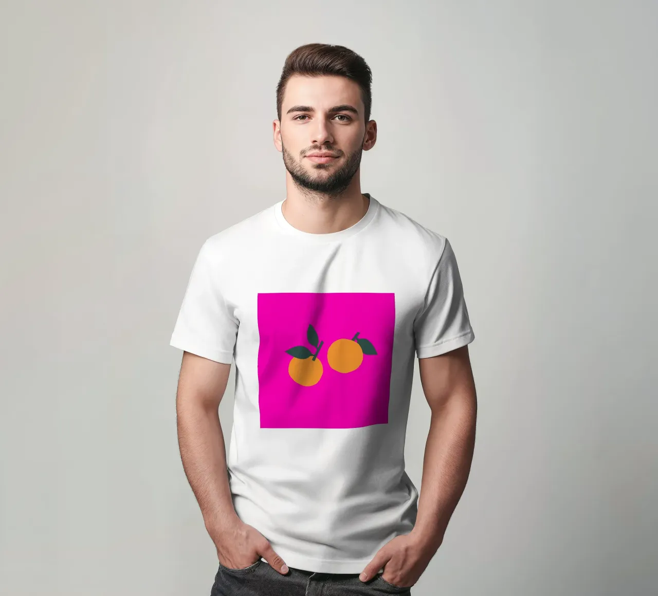 Orangen big t-shirt by Iris Knabenschuh Design