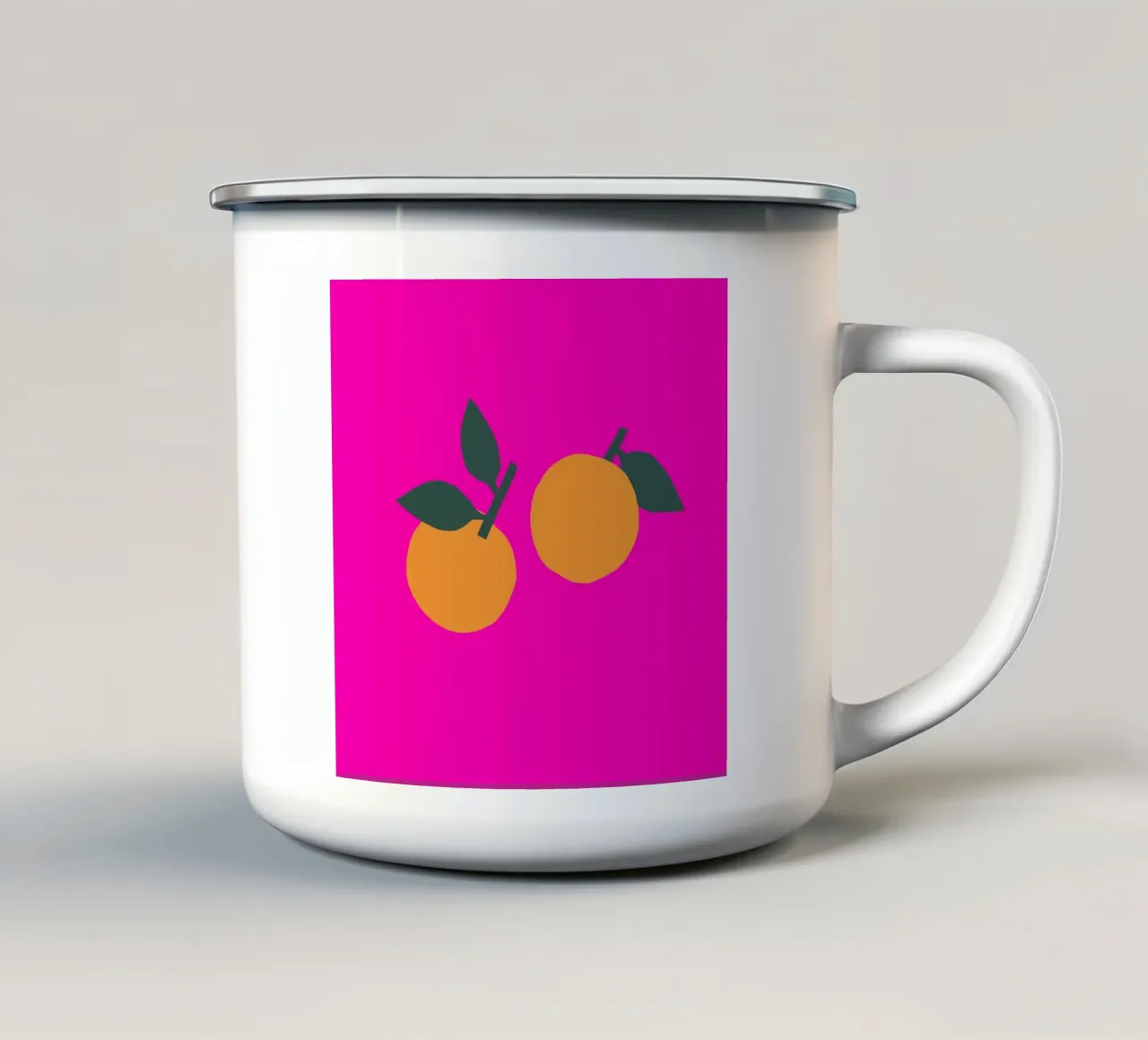 Orangen big tazza in smalto da Iris Knabenschuh Design