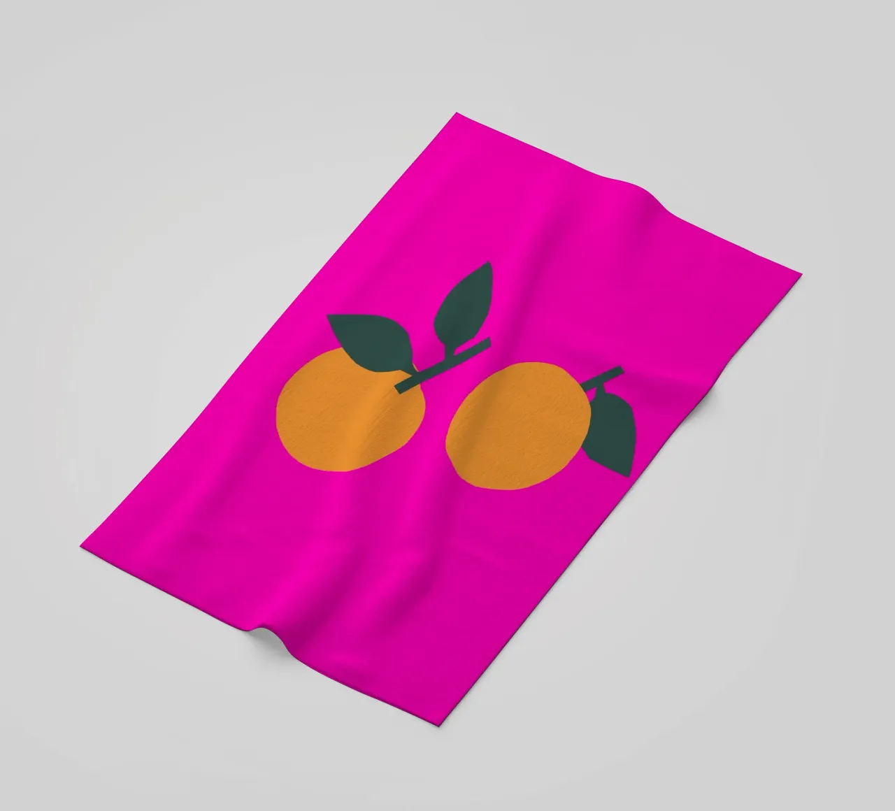 Orangen big beach towel by Iris Knabenschuh Design