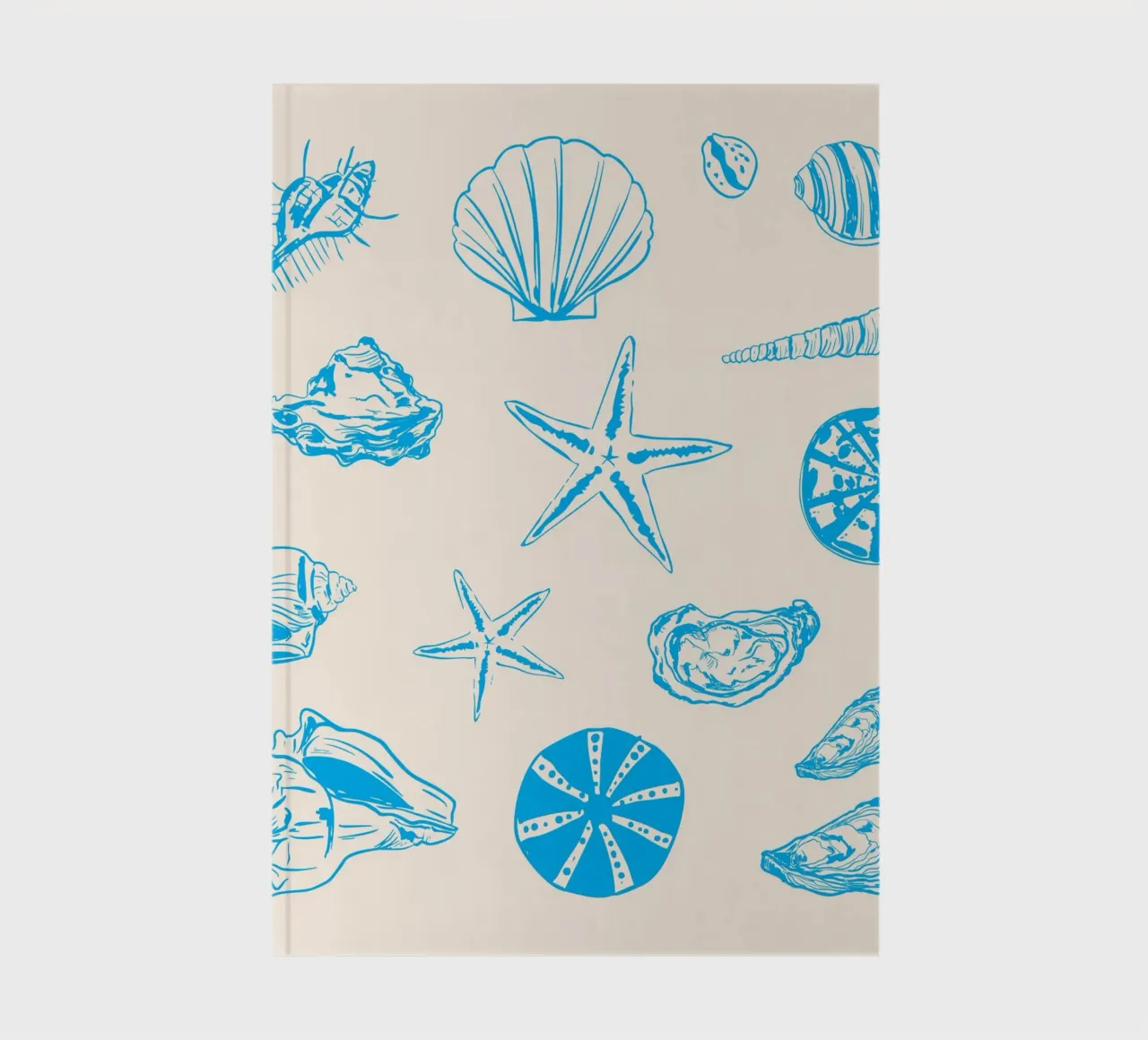 Coastal Shells & Starfish Line Art notebook by EDMPROJECT
