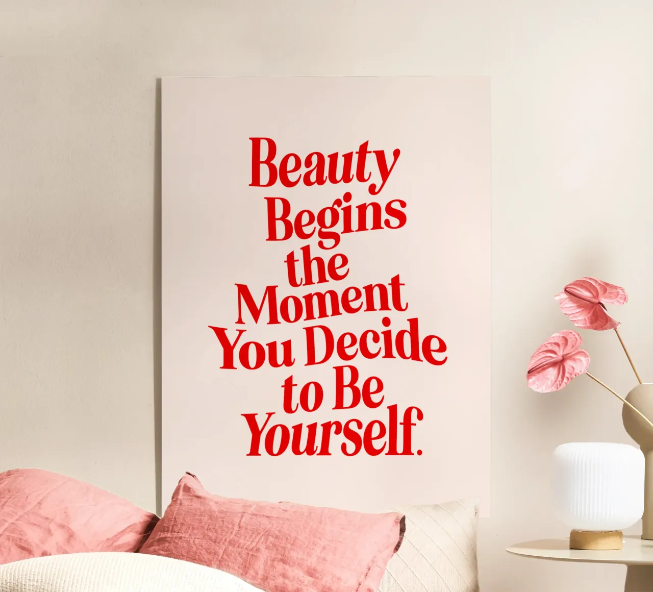 La bellezza inizia nel momento in cui si decide di essere se stessi plexiglass da THE MOTIVATED TYPE