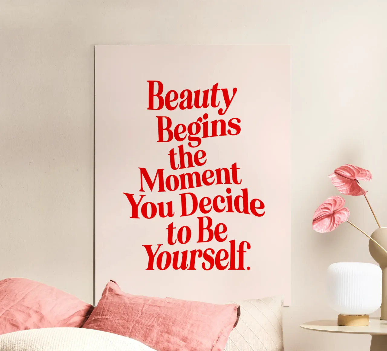 Schönheit beginnt in dem Moment, in dem du dich entscheidest, du selbst zu sein Hahnemühle von THE MOTIVATED TYPE
