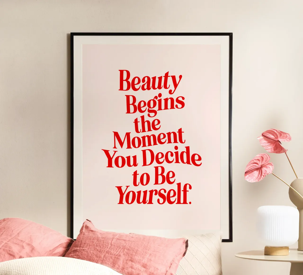 Schönheit beginnt in dem Moment, in dem du dich entscheidest, du selbst zu sein Hahnemühle von THE MOTIVATED TYPE