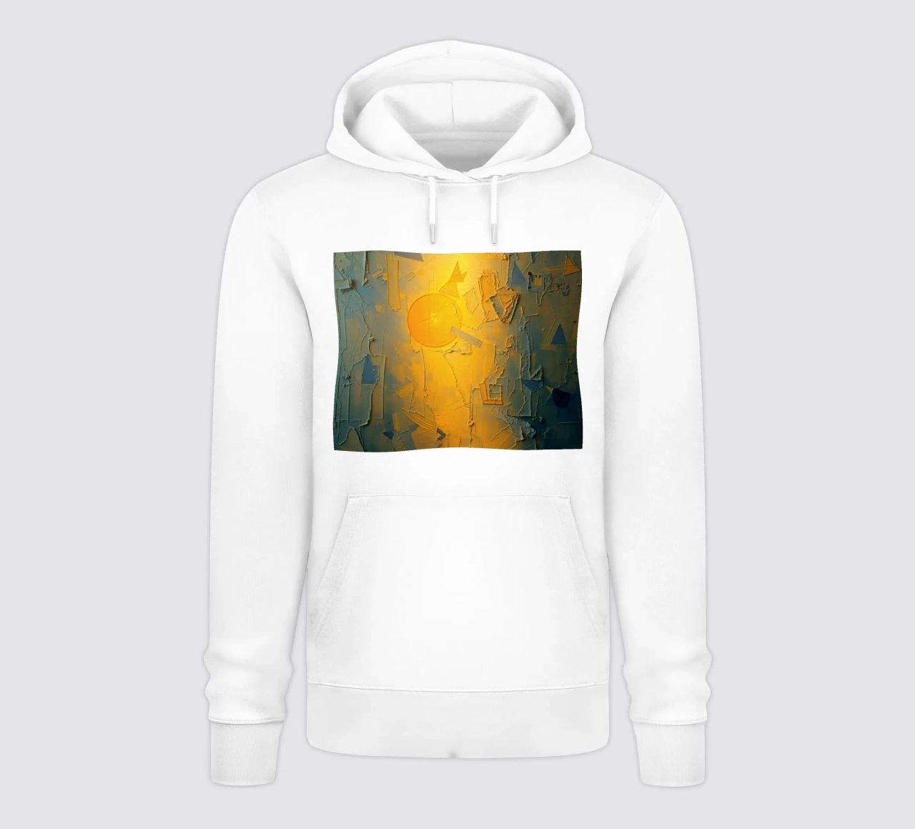 Composizione astratta con forme geometriche e colori caldi felpa con cappuccio da DesignDoodle