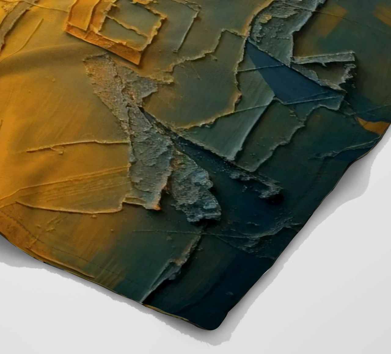 Composizione astratta con forme geometriche e colori caldi coperta in pile da DesignDoodle