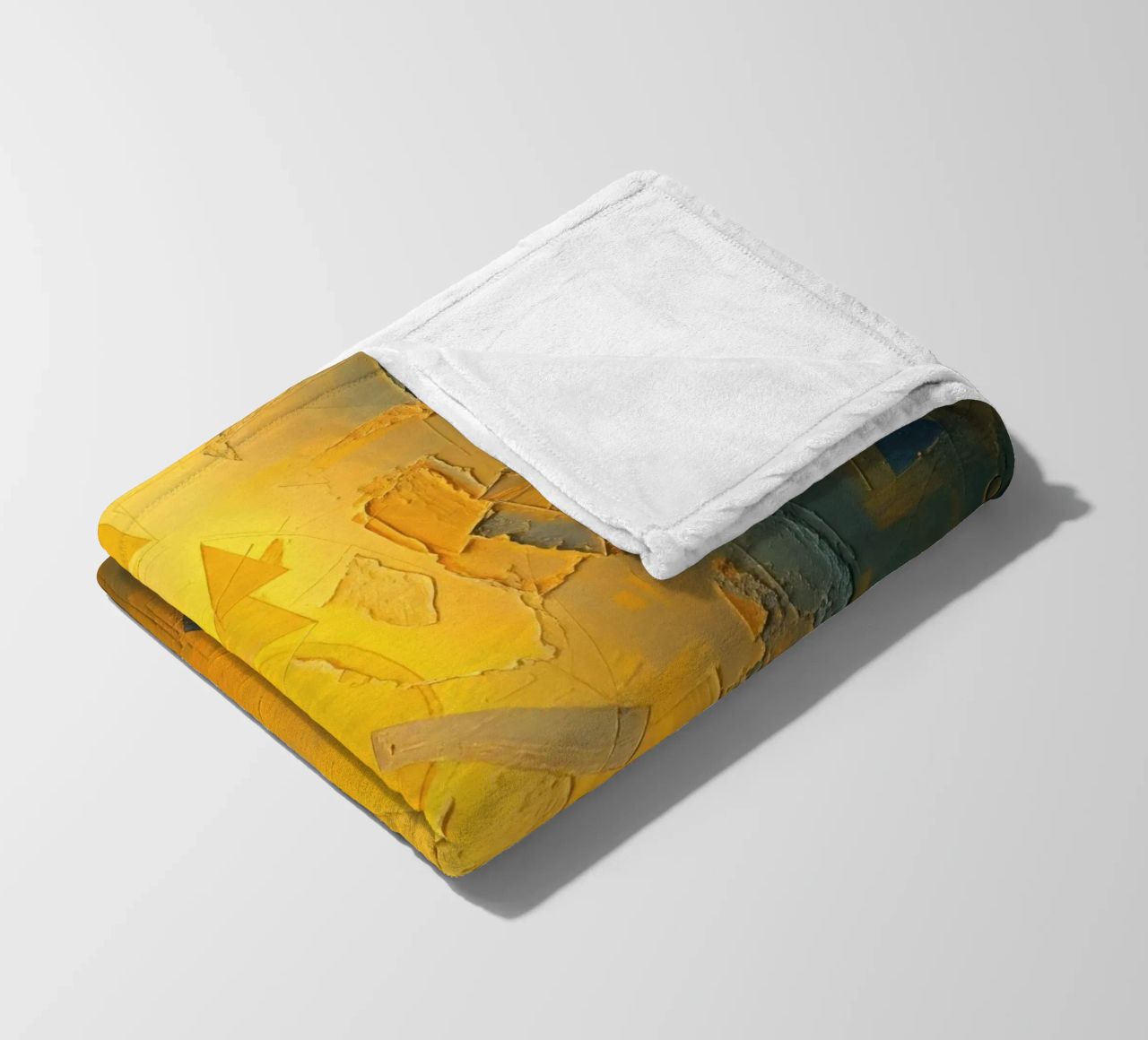 Composizione astratta con forme geometriche e colori caldi coperta in pile da DesignDoodle
