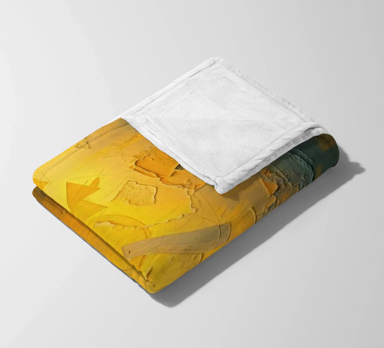 Composizione astratta con forme geometriche e colori caldi coperta in pile da DesignDoodle